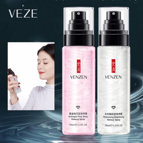 Спрей с эффектом подсвечивания и сияния кожи VENZEN (Veze) Moisturizing Brightening Makeup Spray, 100 мл.