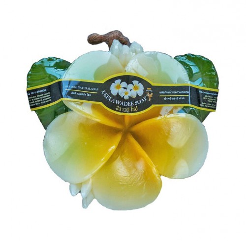 Тайское ароматное натурально фигурное мыло ручной работы в виде цветка Франжипани "Leelawadee Soap", 125 гр. 